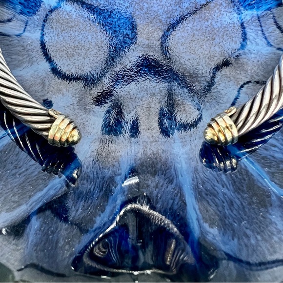 ❤️ David Yurman 5mm Medium Cable Bracelet with 14k Gold Accents - Picture 2 of 7